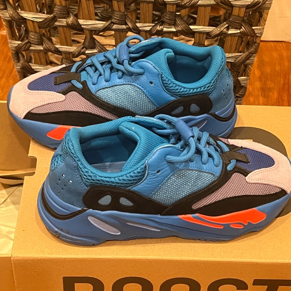 Blue and Black Sneakers